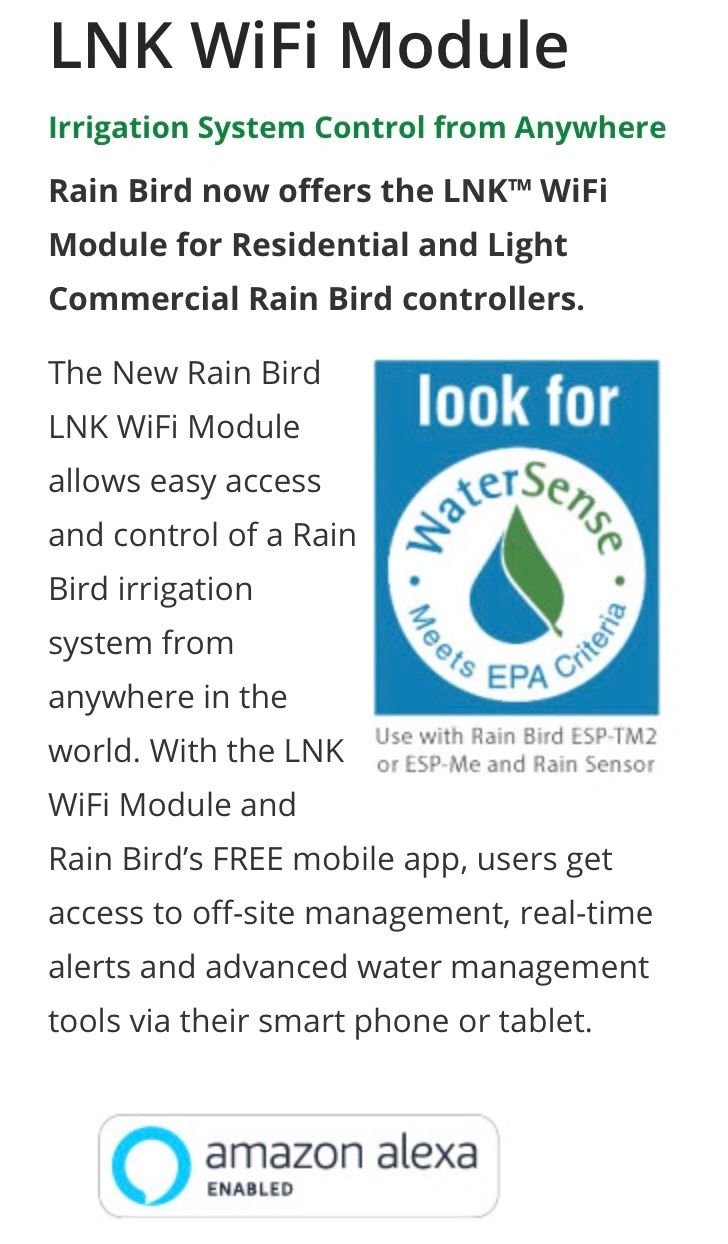 Rainbird wifi adapter module